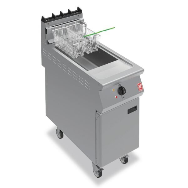 Falcon F900 Free Standing Natural Gas Filtration Fryer on Castors G9341F