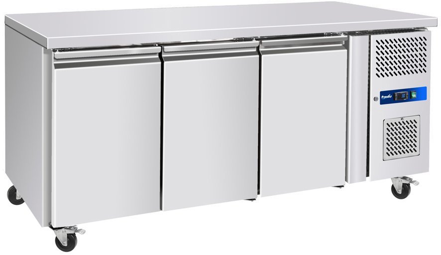 Prodis GRN-C3R Professional Three Door Stainless Steel Counter Fridge