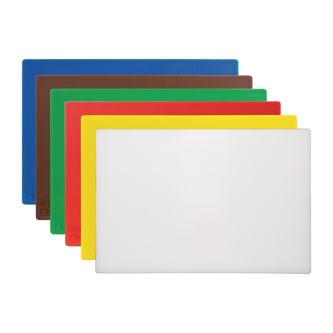 Hygiplas High Density Antibacterial 6-Piece Chopping Board Set 450x305x12mm