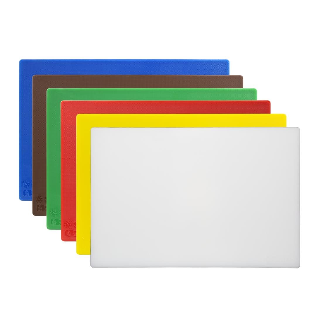 Hygiplas Low Density Antibacterial 6-Piece Chopping Board Set 450x300x10mm