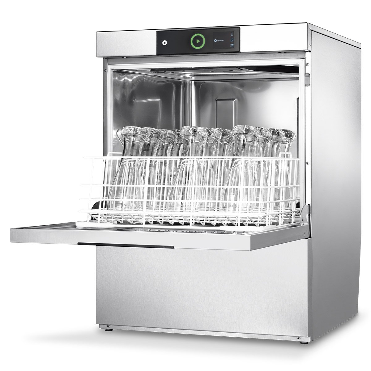 Hobart GXS-10C 500mm Basket Frontloading Commercial Glasswasher with Chemical Pump, Integral Water Softener & Drain Pump, 25 Pint Capacity