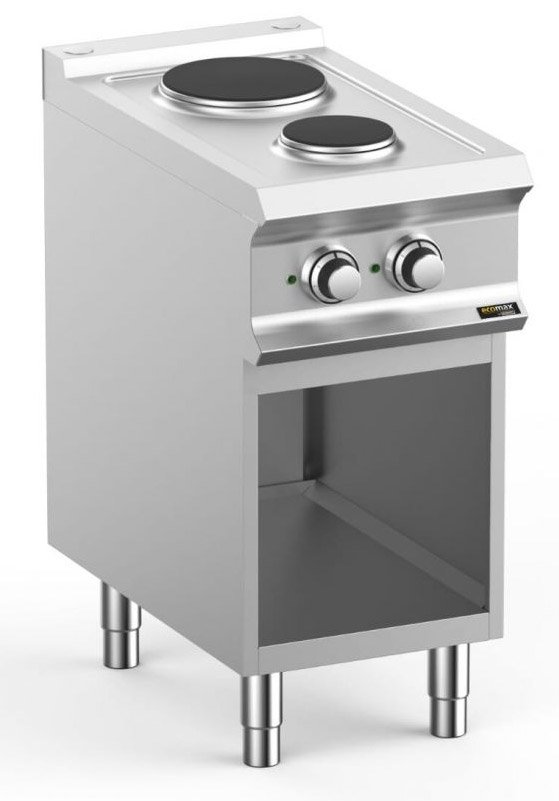 Hobart Ecomax HEPR74A 2 Plate Round Hob on Open Cupboard, 4.1kW