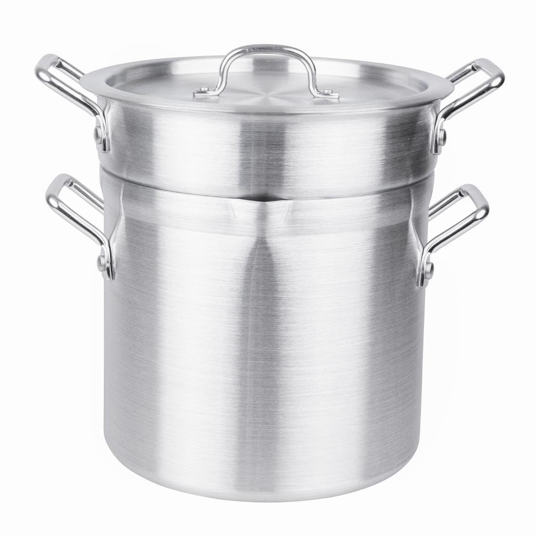 Vogue Aluminium Double Boiler Pan with Lid 28cm