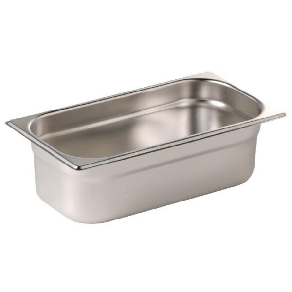 Vogue Stainless Steel Gastronorm Tray Set 3 x 1/3 & 1 x 1/2