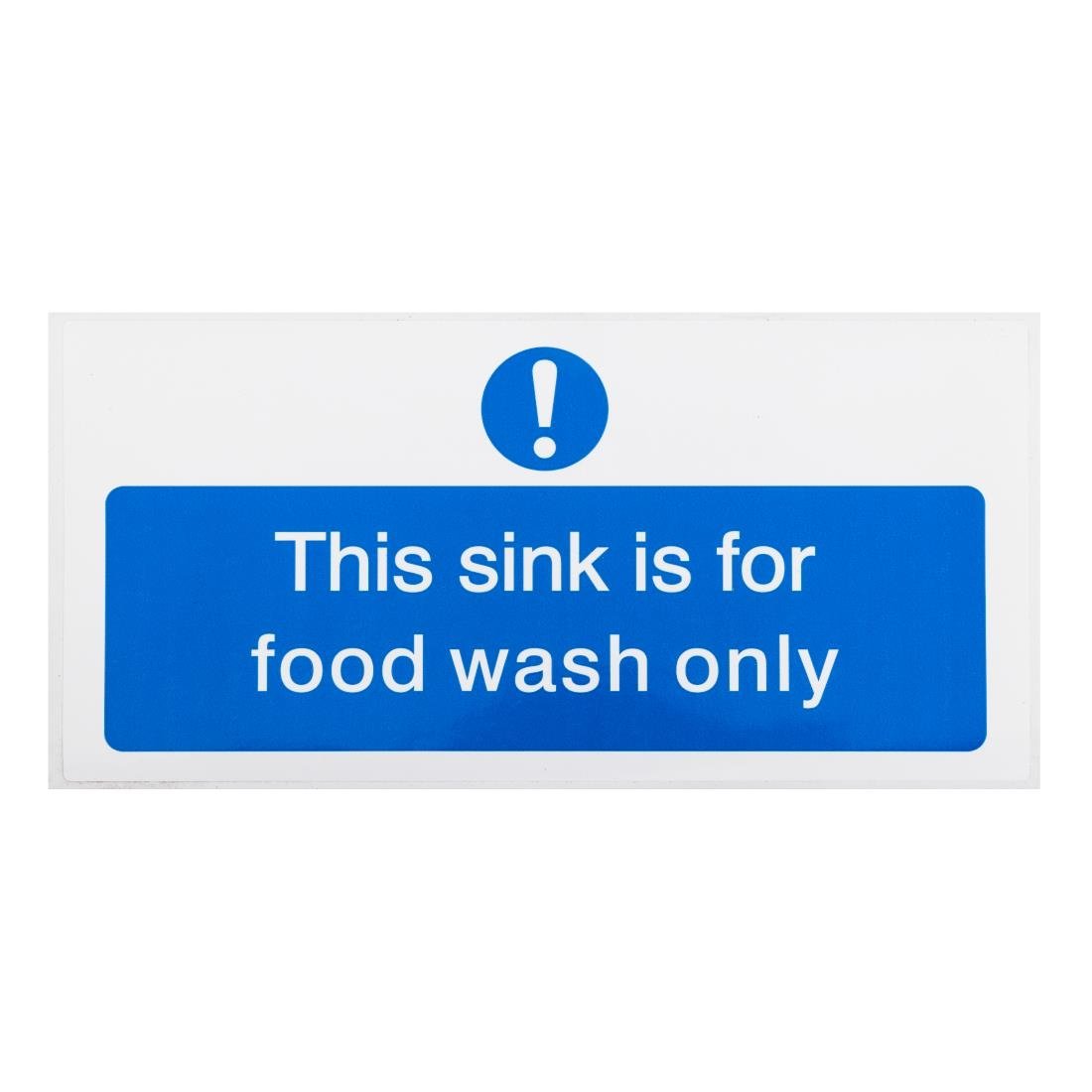 Vogue Food Wash Only Sign 200x100mm (Self-Adhesive)