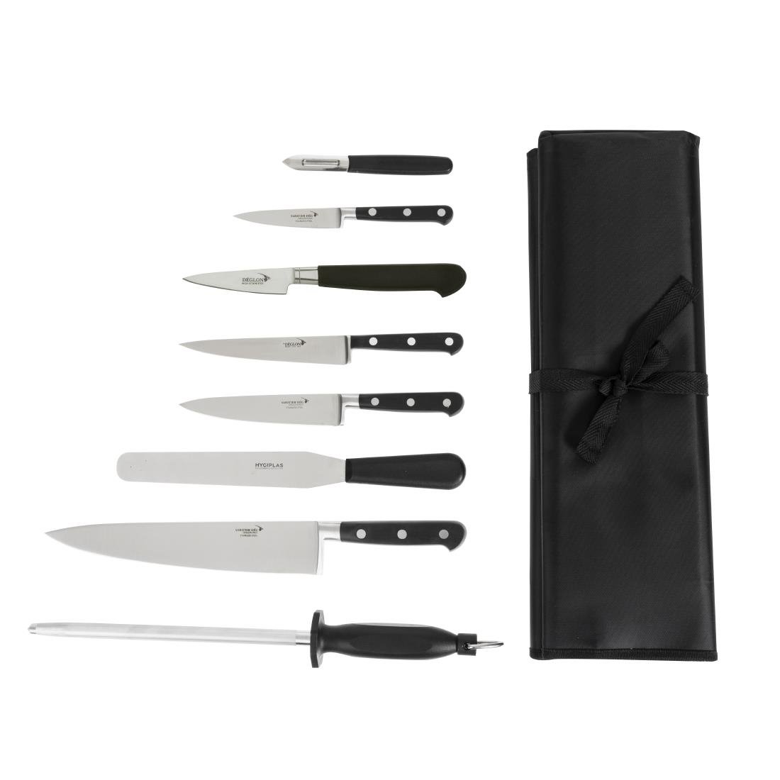 Deglon Sabatier 8-Piece Chef Knife Set with Wallet