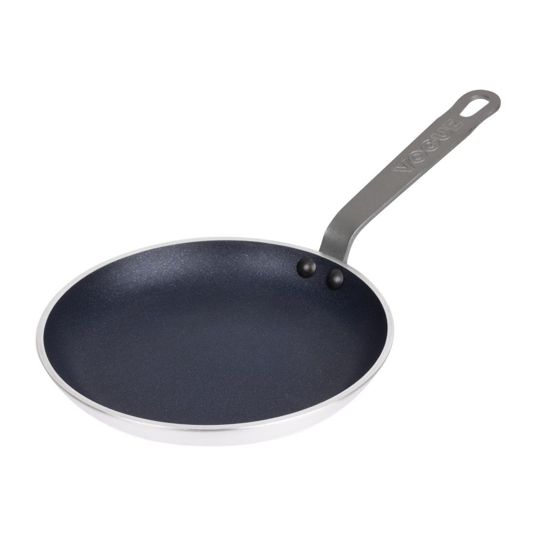 Vogue Aluminium Non-Stick Teflon Blinis Pan 15cm
