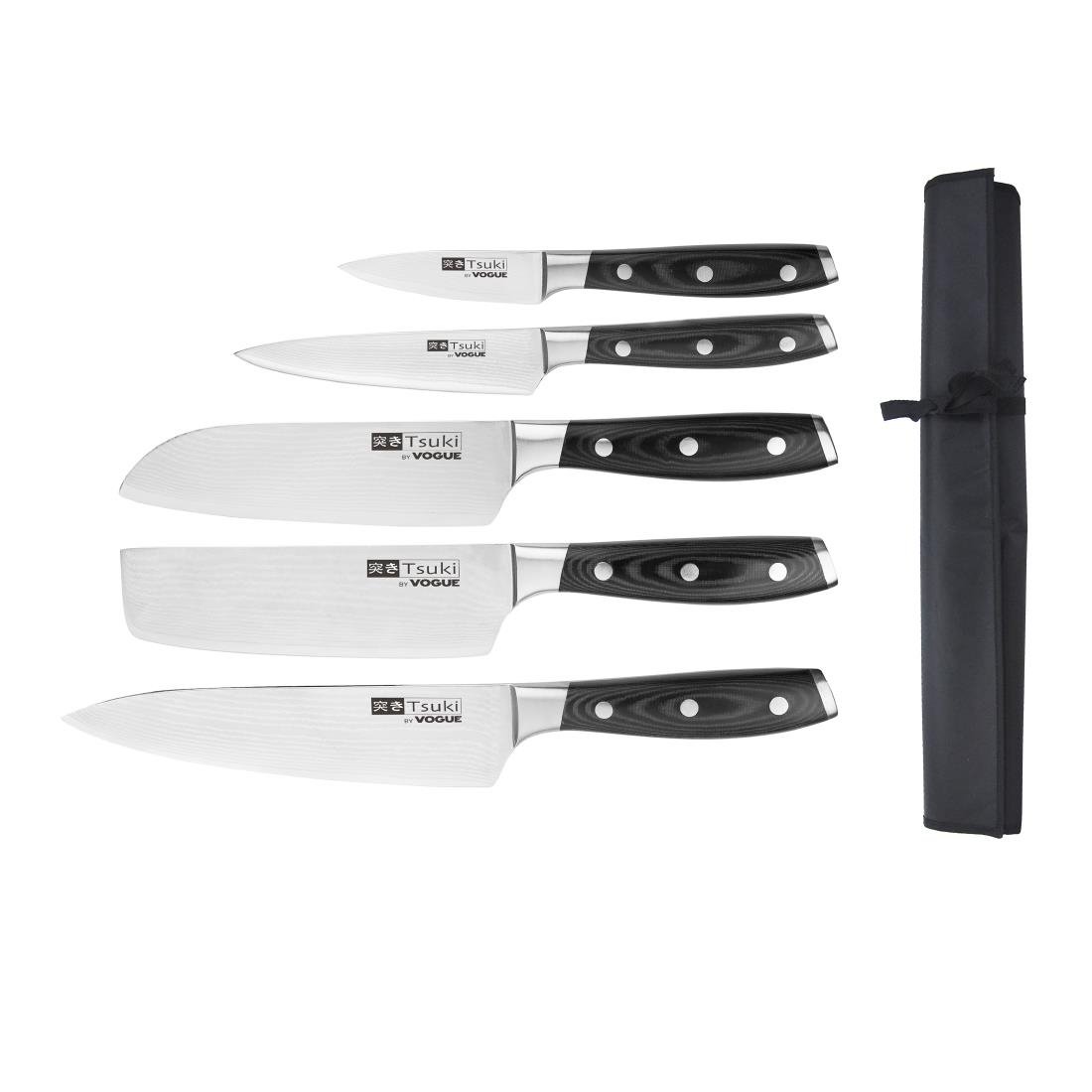 Vogue Tsuki 5-Piece Knife Set with Wallet Series 7
