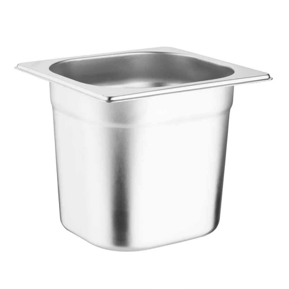 Vogue Stainless Steel Gastronorm Tray Set with Lids 1/6 (6 Pack)