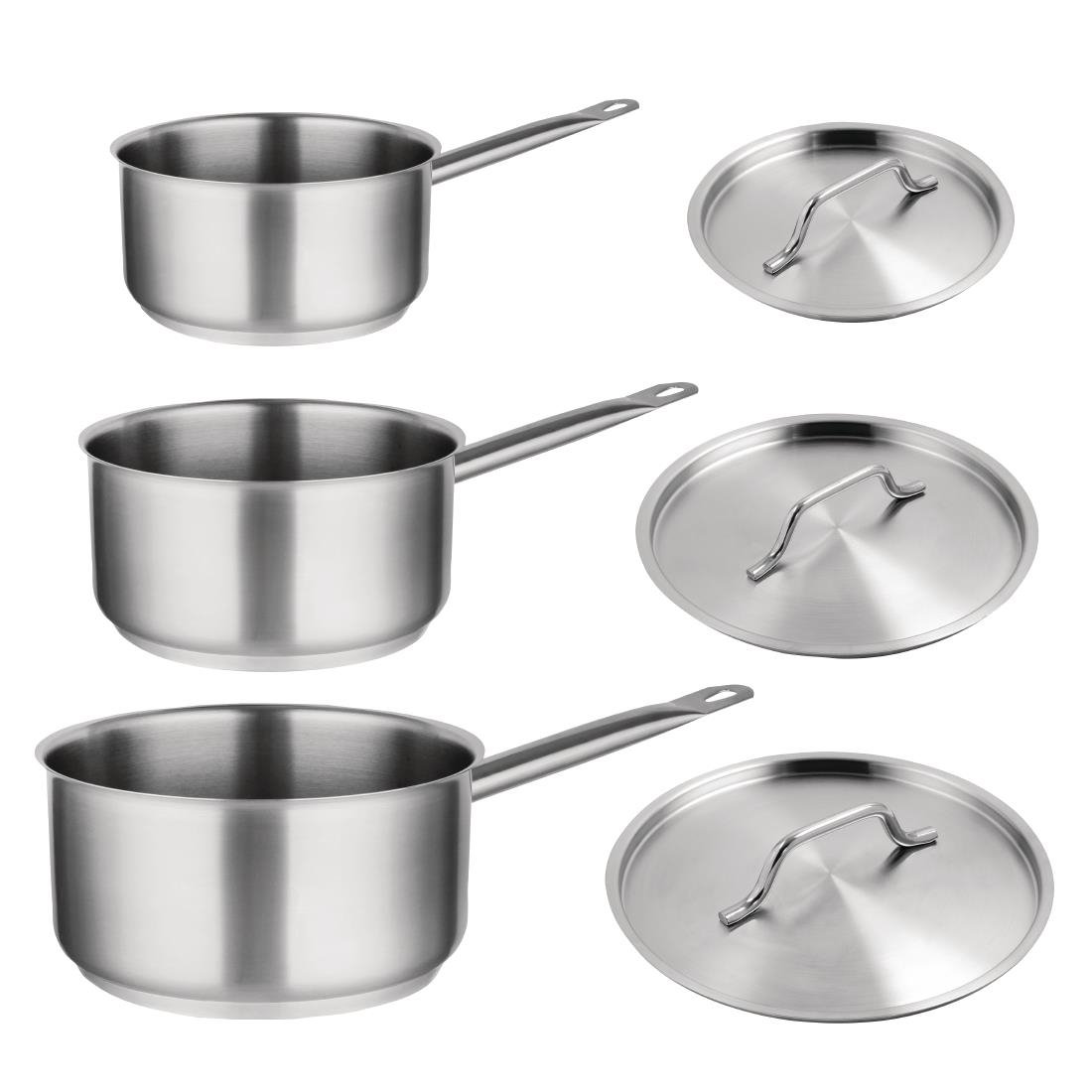 Special Offer Vogue Stainless Steel Saucepan Set (3 Pack)