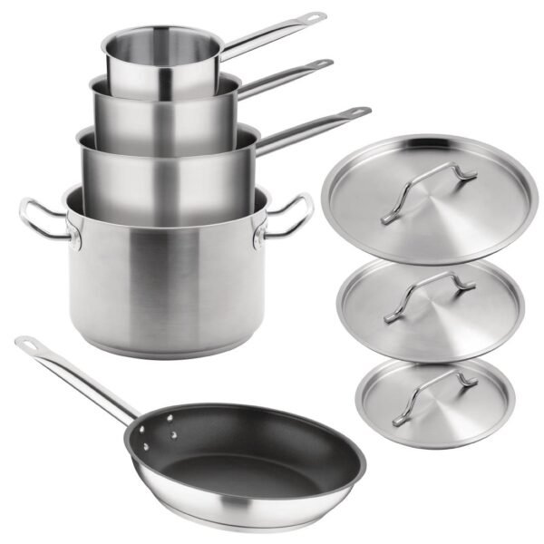 Vogue Cook Like A Pro 5-Piece Stainless Steel Cookware