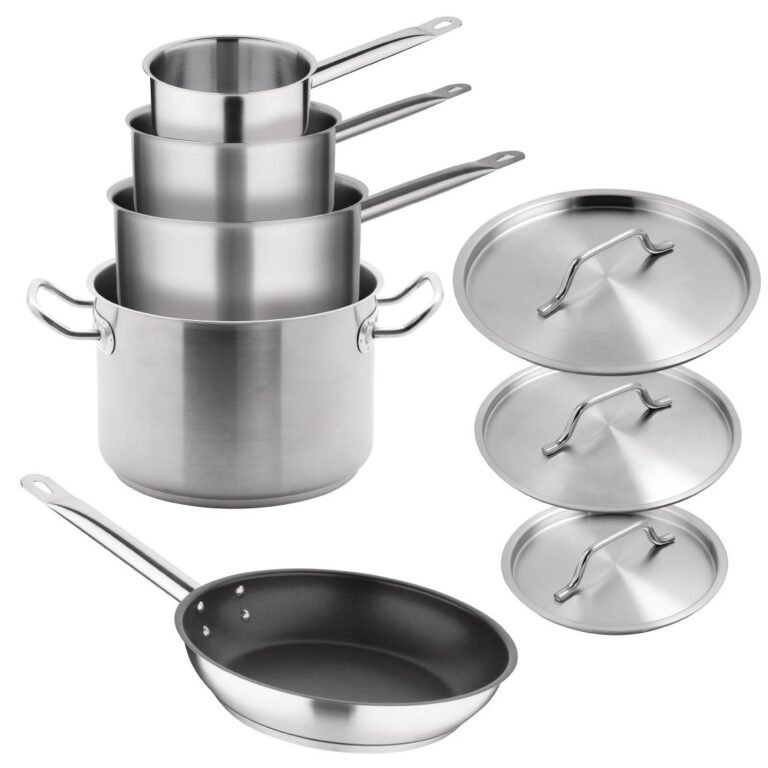 Vogue Cook Like A Pro 5-Piece Stainless Steel Cookware