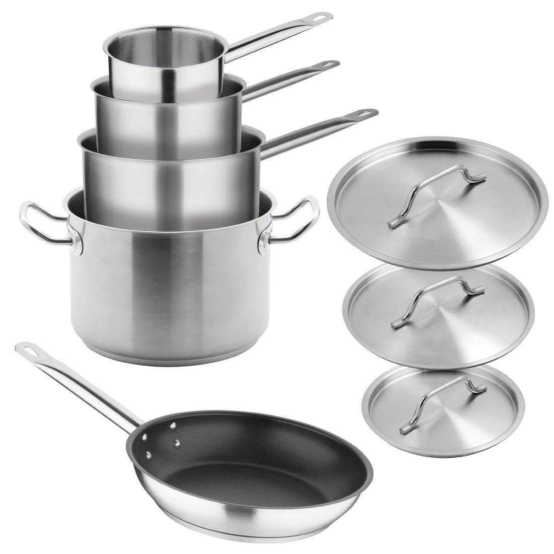 Vogue Cook Like A Pro 5-Piece Stainless Steel Cookware
