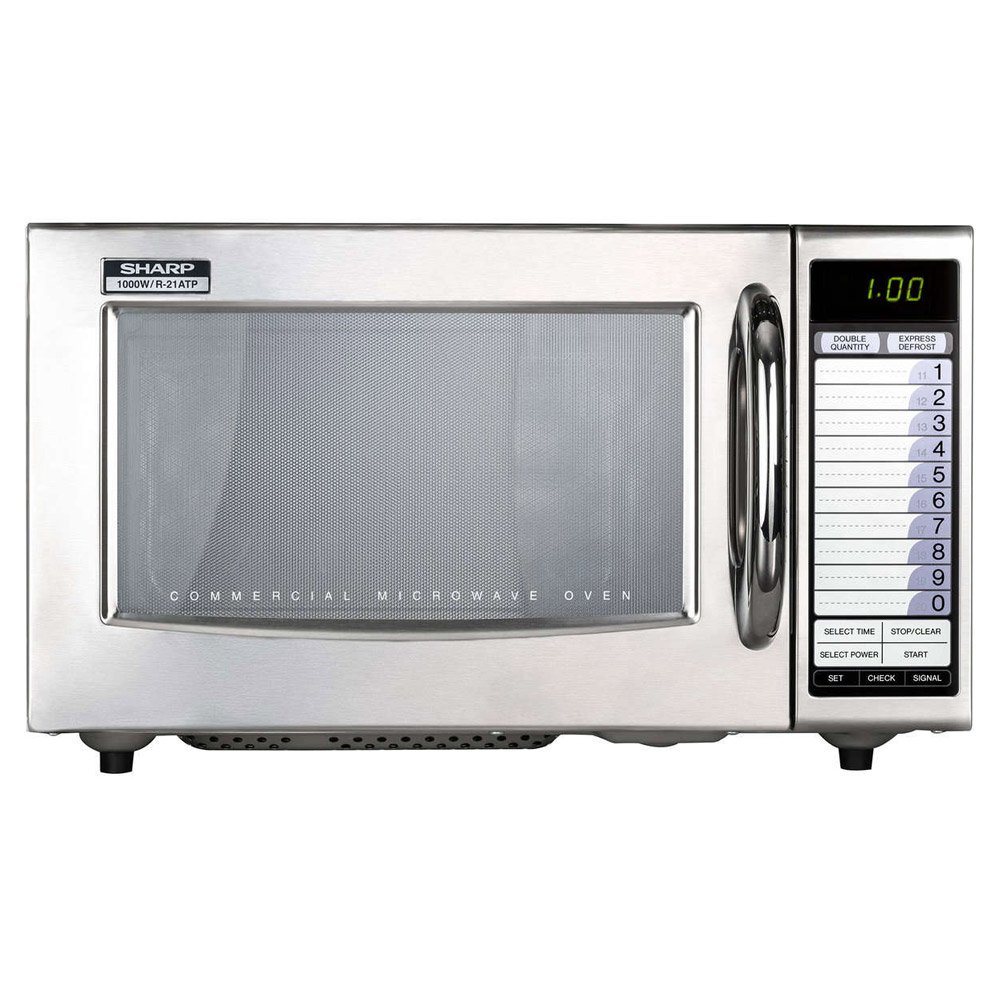 Sharp R21AT Medium Duty Commercial Microwave Oven, 1000W
