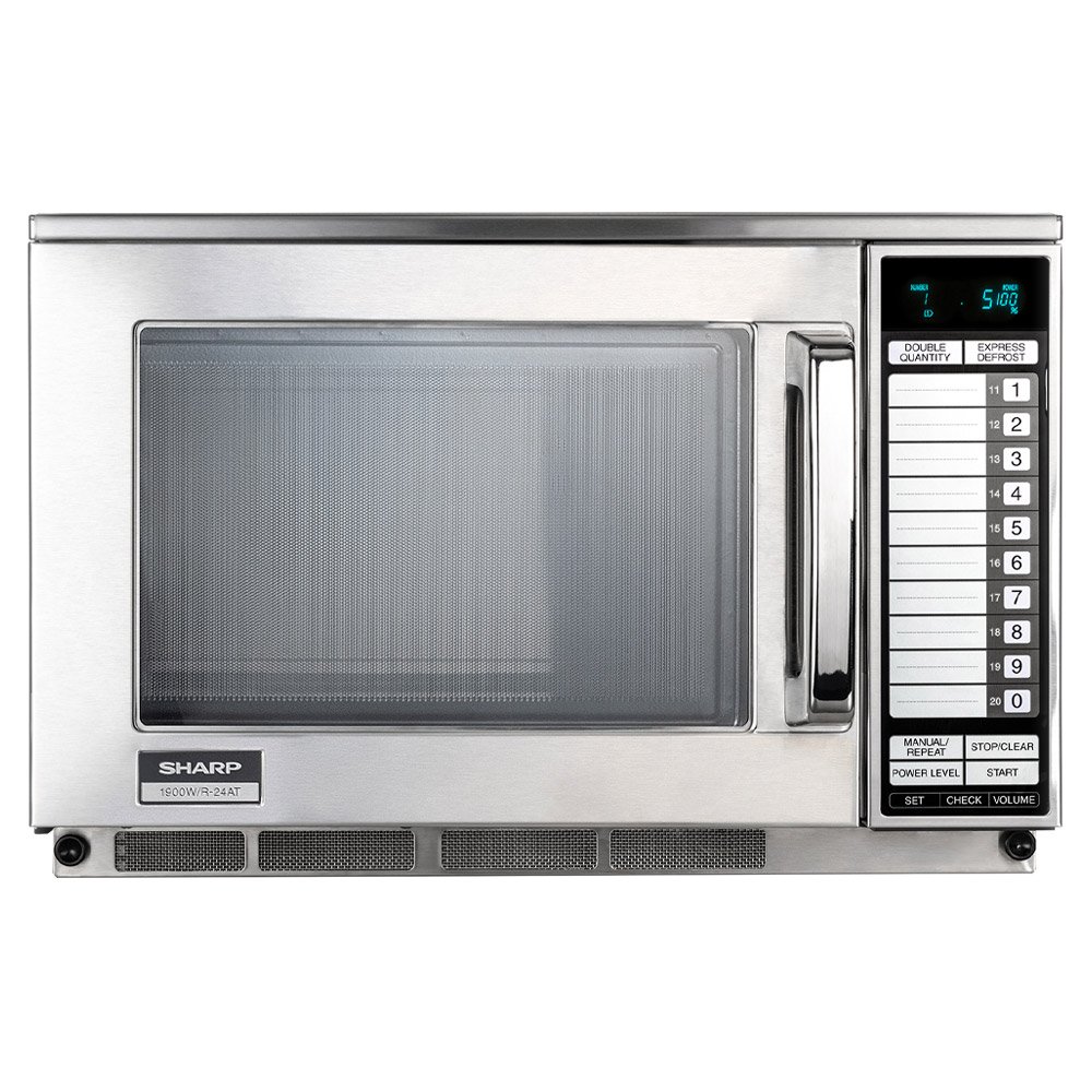 Sharp R24AT Heavy Duty Commercial Microwave Oven, 1900W