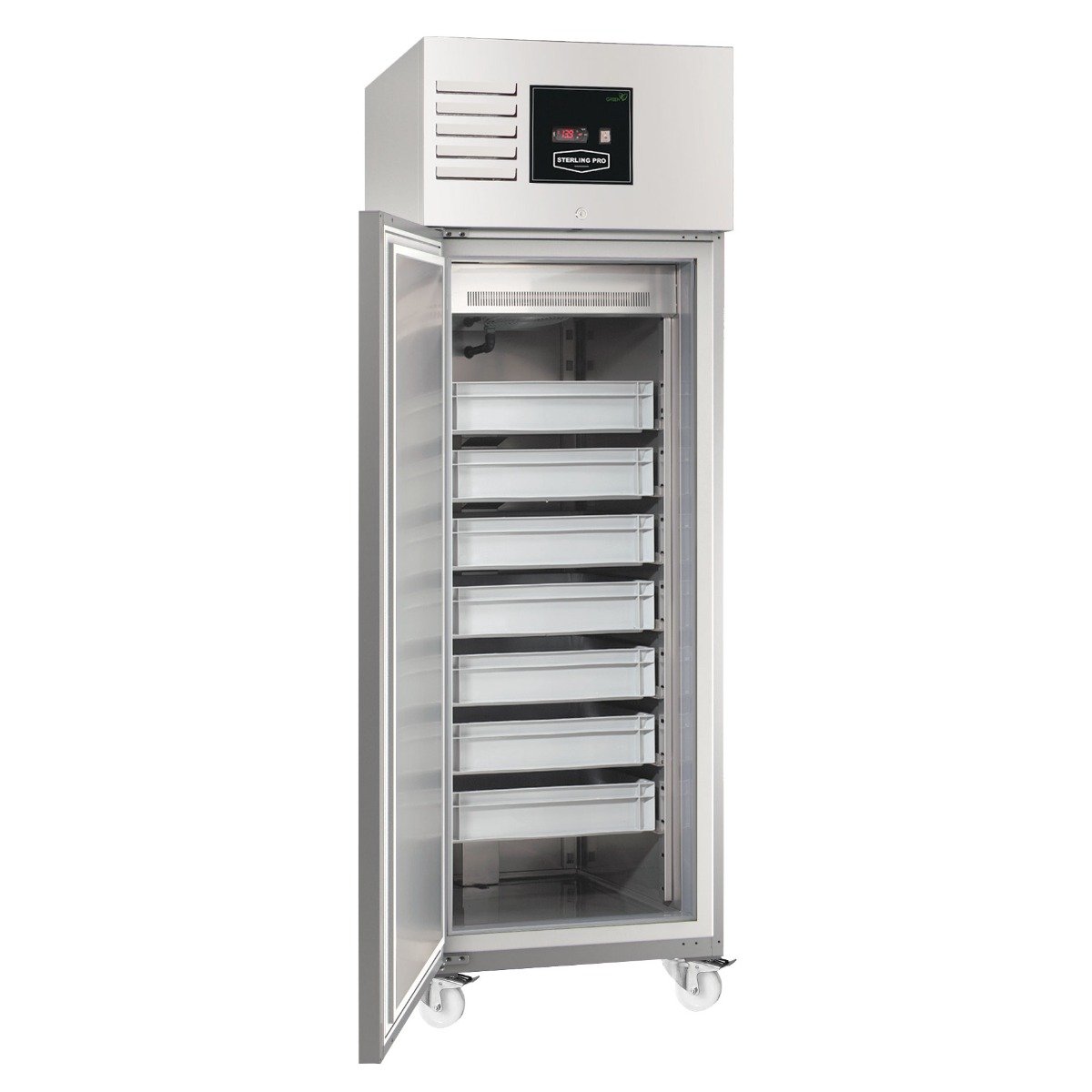 Sterling Pro Green SPIF700L Single Door Left Hinged Fish Storage Cabinet, 574 Litres