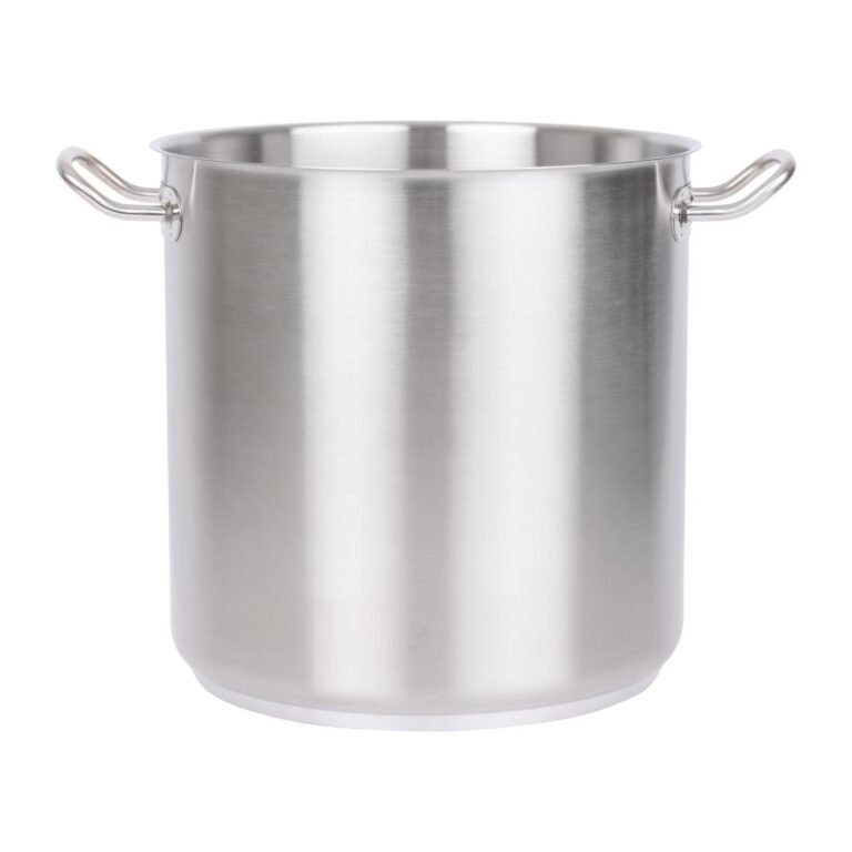 Vogue Stainless Steel Deep Stock Pot 30cm