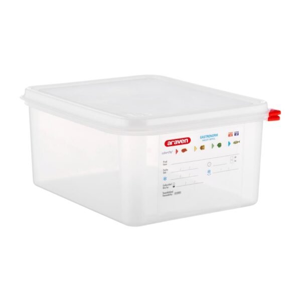 Araven Polypropylene 1/2 Gastronorm Food Container 10Ltr (4 Pack)