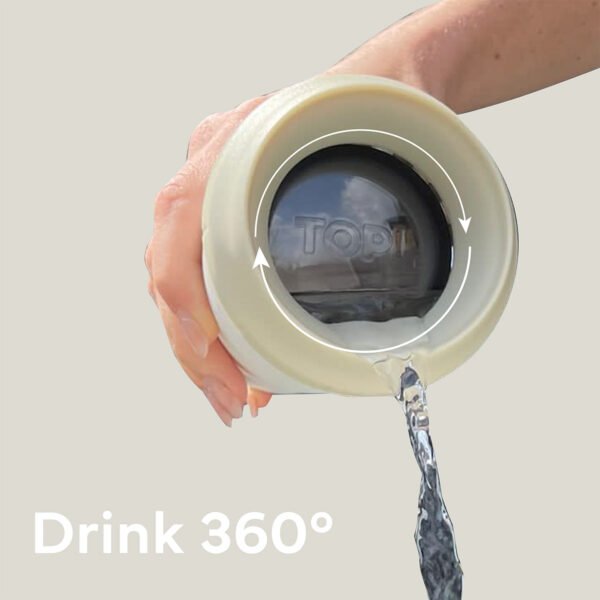 TOPL Flow360° / Stroll Reusable Cup - Stone (8oz) - Bundle of 25 - view 4