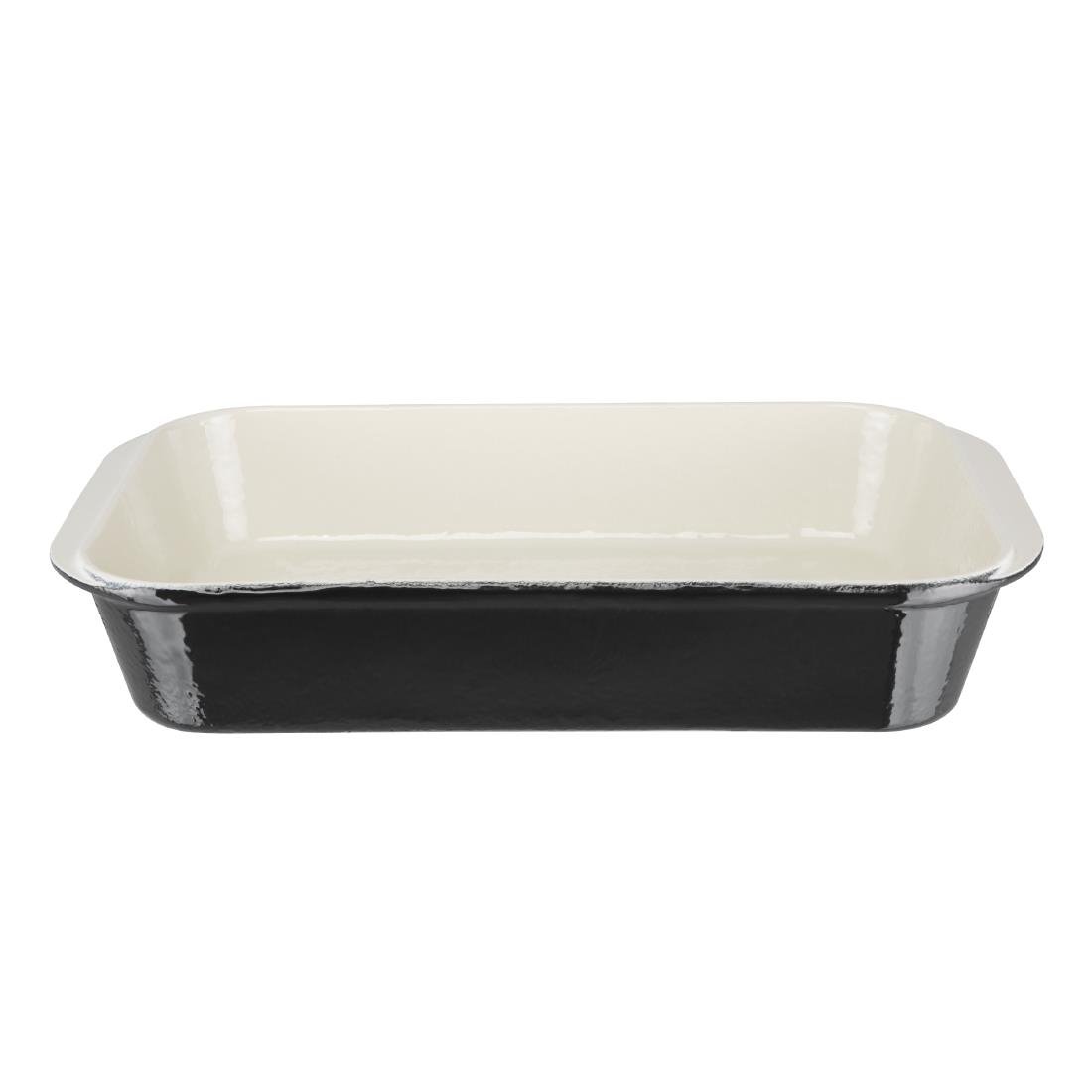 Vogue Cast Iron Roasting Dish Black 5Ltr