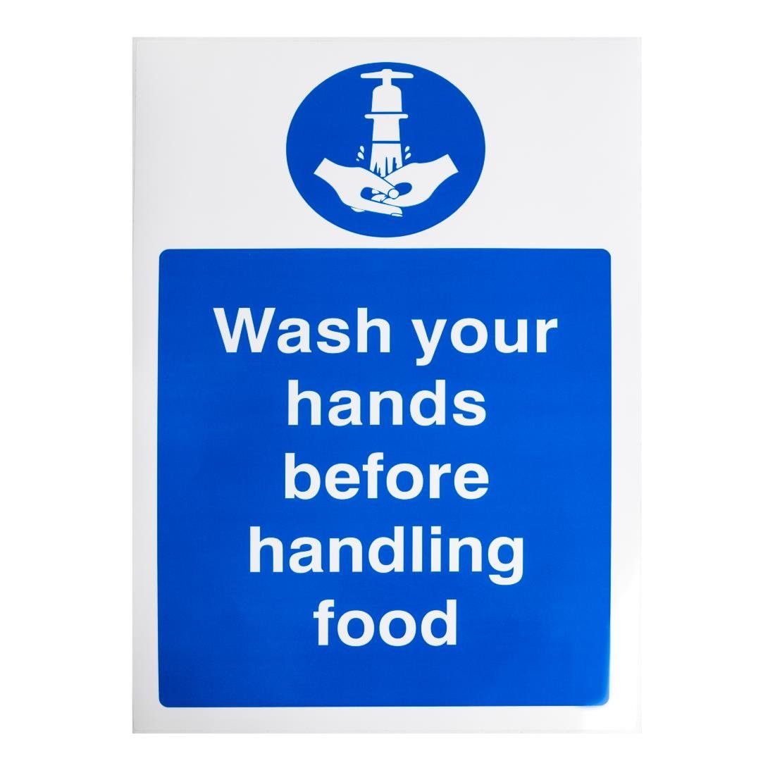 Vogue Wash hands Before Handling Food Sign