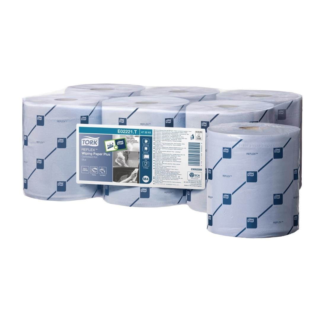 Tork Reflex Wiping Paper Towel Plus Blue M4 (6 Pack)