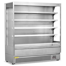 2m Open Front Multi Deck Stainless Steel