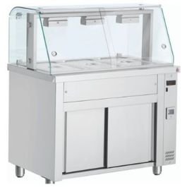 Bain Marie With Glass Canopy 3x GN1/1