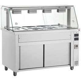 Bain Marie with Glass Structure & Hot Cupboard