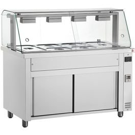 Bain Marie With Glass Canopy 4x GN1/1