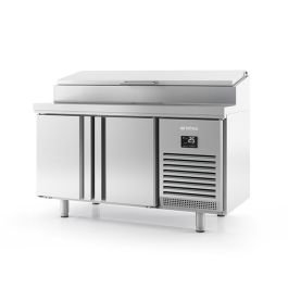 Two Door Prep Counter With Raised Collar