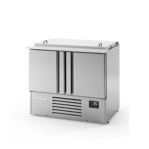 Double Door Saladette Counter With Cutting Board