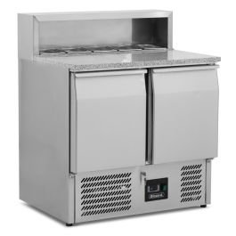 240L Double Door Refrigerated Pizza Prep Counter
