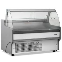 1.3m Curved Glass Serve Over Counter