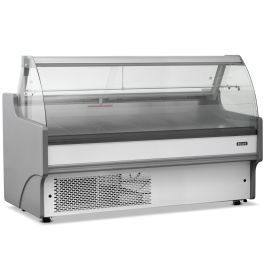 2m Curved Glass Serve Over Counter