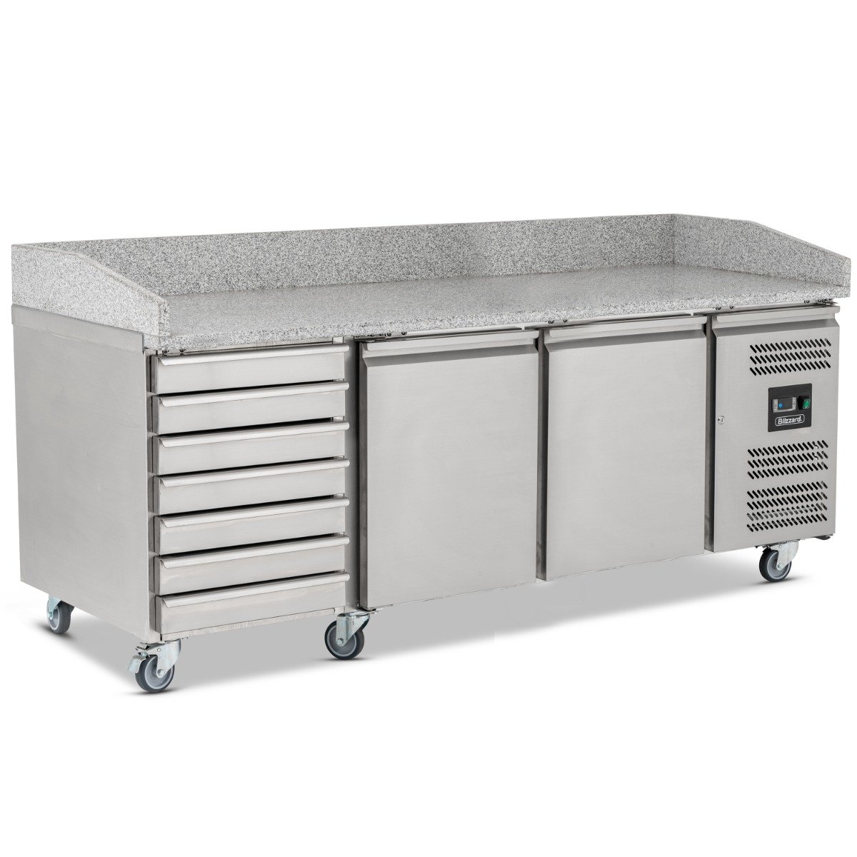 Double Door Pizza Prep With Neutral Drawers