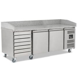 Double Door Pizza Prep With Neutral Drawers