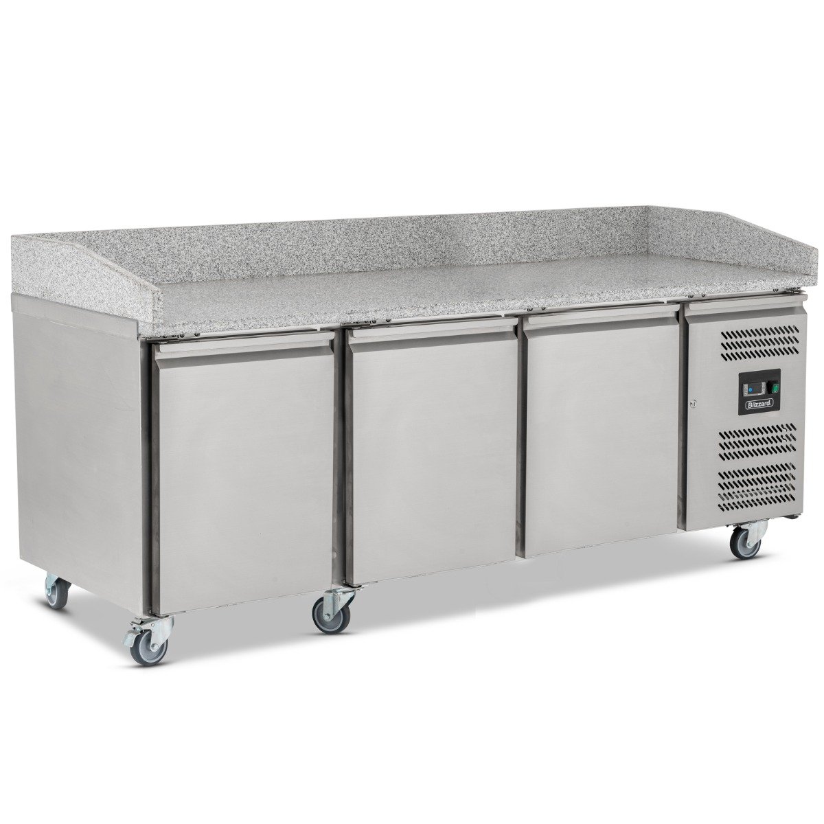 580L Triple Door Prep Counter with Granite Worktop