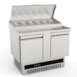 Double Hinged Door Compact Gastronorm Prep Counter