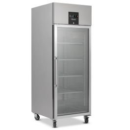 Upright 650L Single Glass Door Refrigerator