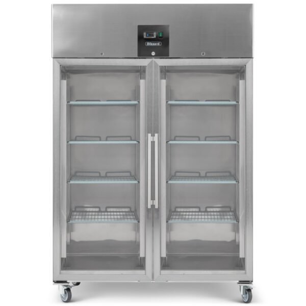 Upright Double Hinged Glass Door Gastronorm Freezer - view 2