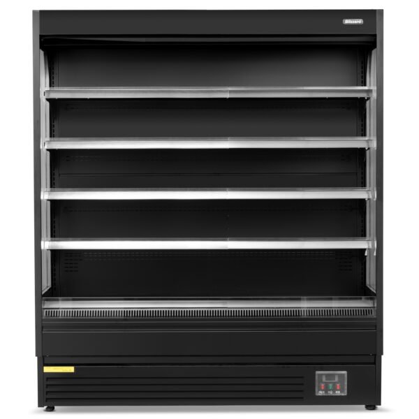 2m Open Front Multi Deck Black - view 2