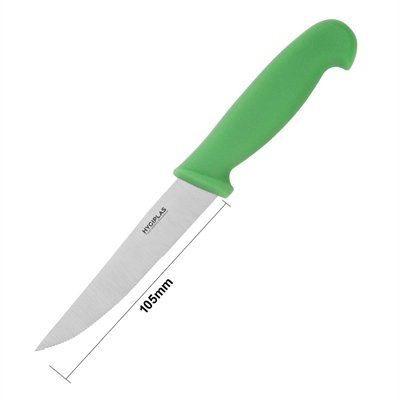 Hygiplas Serrated Vegetable Knife Green 10.5cm - view 9