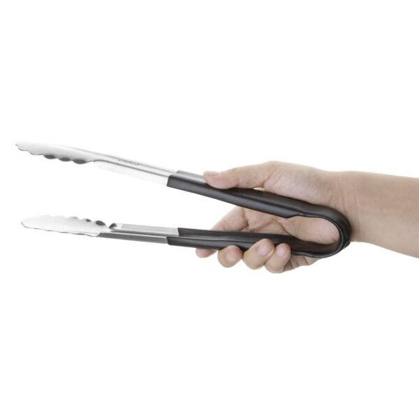 Hygiplas Colour Coded Black Serving Tongs 300mm - view 2