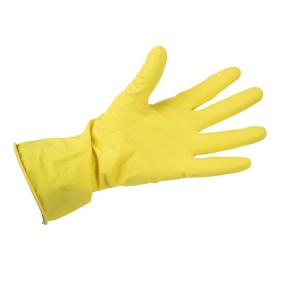 Jantex Latex Household Gloves Yellow Medium - view 2