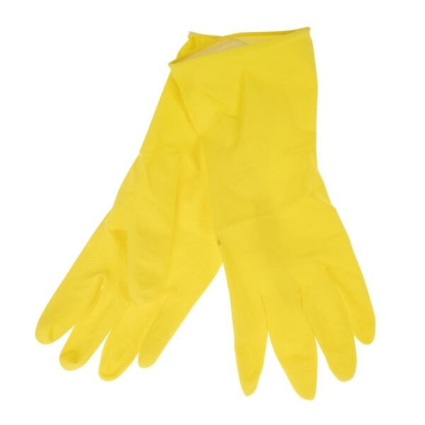 Jantex Latex Household Gloves Yellow Medium - view 3