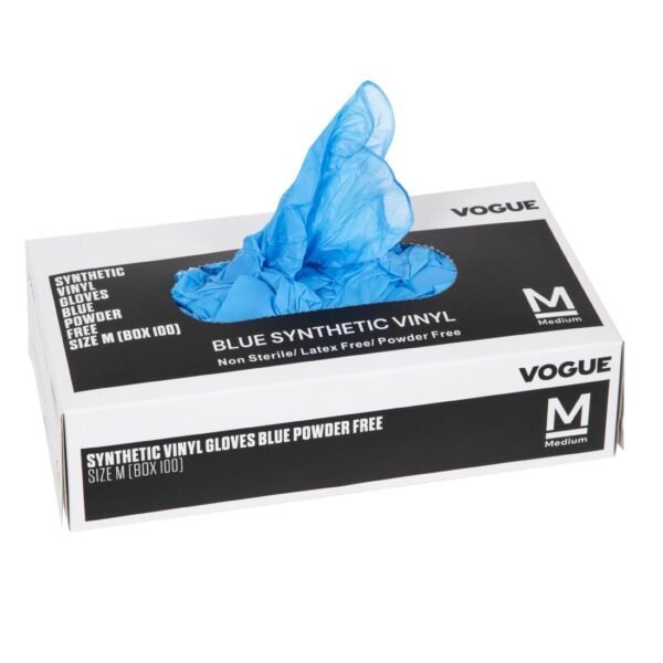 Hygiplas Powder-Free Vinyl Gloves Blue Medium (100 Pack) - view 2
