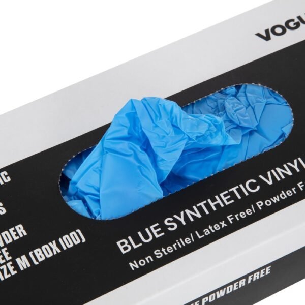 Hygiplas Powder-Free Vinyl Gloves Blue Medium (100 Pack) - view 4