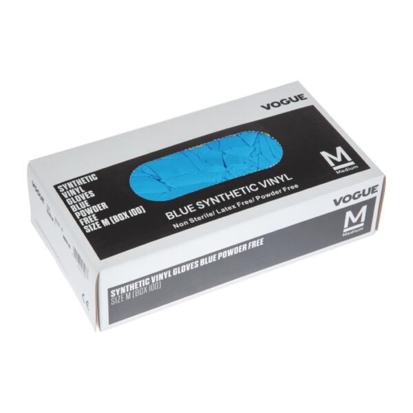 Hygiplas Powder-Free Vinyl Gloves Blue Medium (100 Pack) - view 10