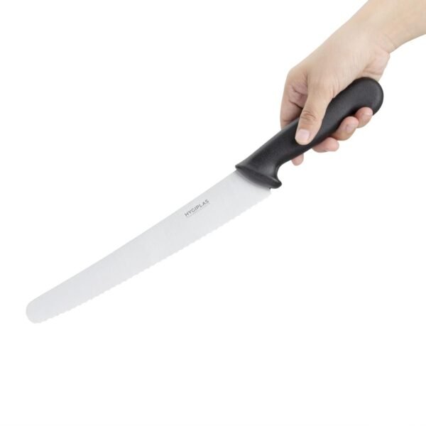 Hygiplas Serrated Pastry Knife Black 25.4cm - view 2